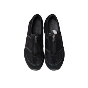 EASYSPIRIT NIB Esamore zip-up sneaker in Black/Dark Gray Size 9W